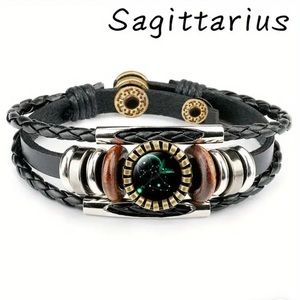 SAGITTARIUS Constellation Beaded PU Leather And Charm Bracelet ♐️